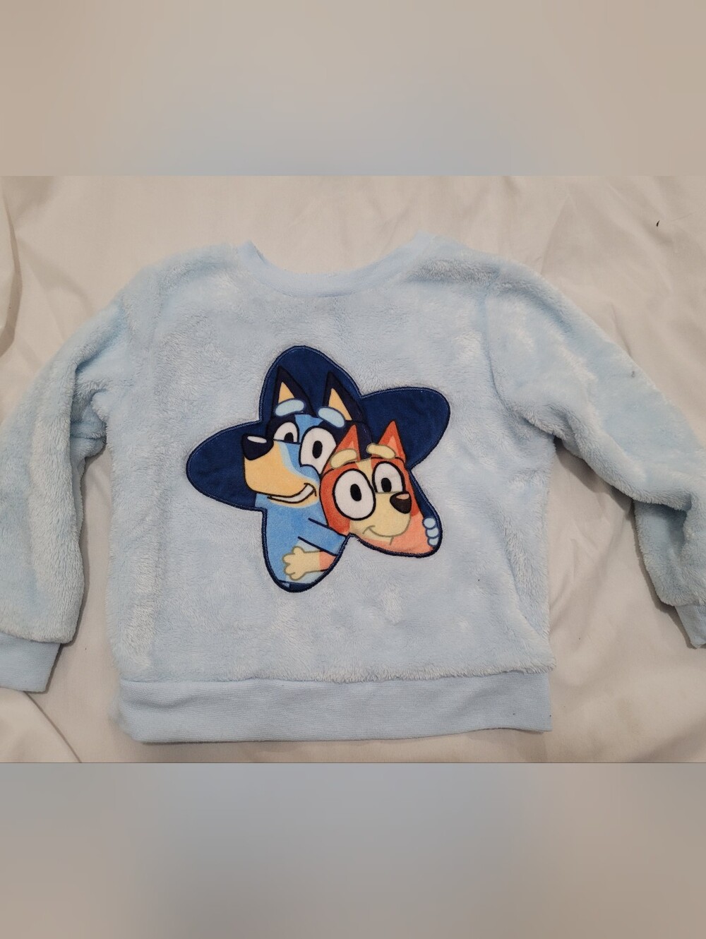 Blue Kids Plush Bluey Crewneck
